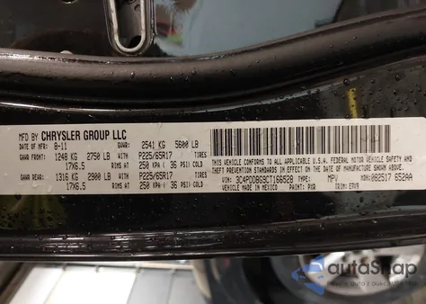 2012 Dodge Journey Sxt z USA, uszkodzony, nr VIN 3C4PDDBG9CT166528